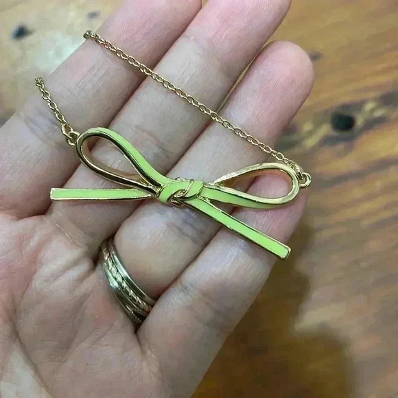 Kate Spade Yellow Pendant Fashion Gold Jewelry Long Necklace - Picture 4 of 6